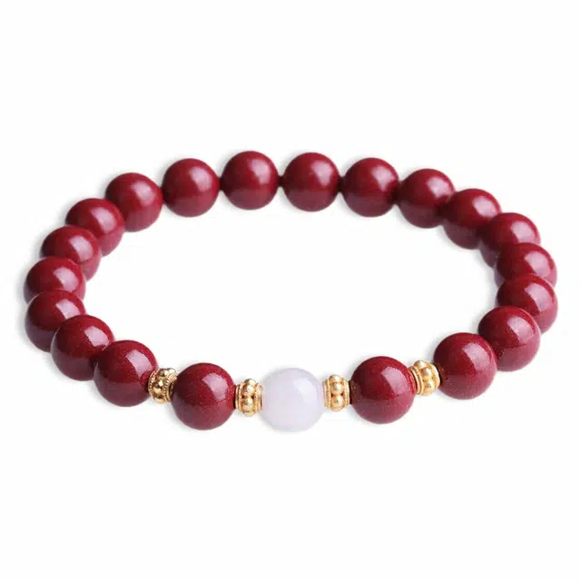 妍韵珠宝 新中式国风复古轻奢大气本命年手饰 #好运 朱砂 手串 男女同款情侣款