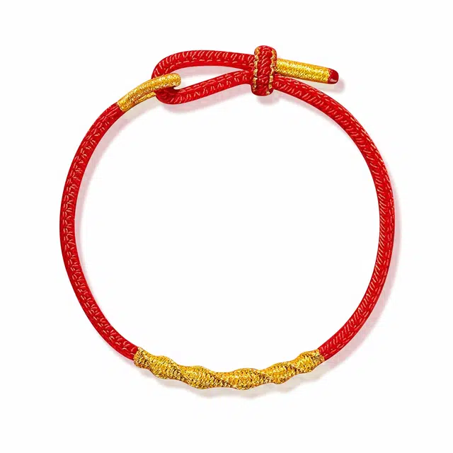 谧月珠宝 纳福转运 新中式国潮小众设计高级感百搭轻奢精致可调节本命年蛇年编织绳好运 冰丝棉绳 手绳 男女同款情侣款
