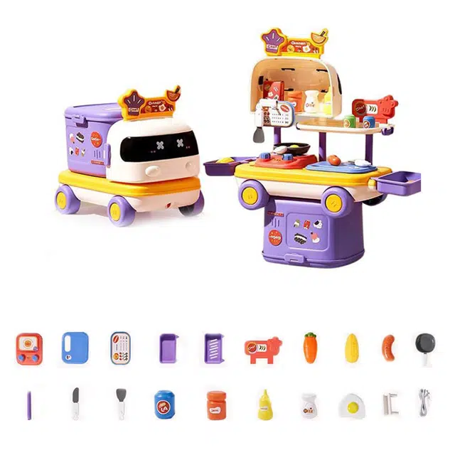 乐乐鱼 迷你小厨房做饭套装厨具 玩具