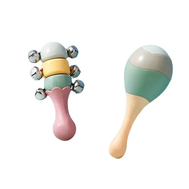 乐乐鱼 手摇铃 沙锤 可啃咬 抓握训练 玩具