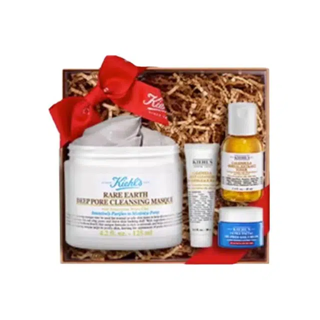 科颜氏 限量版白泥面膜礼盒 补水保湿控油 四件套