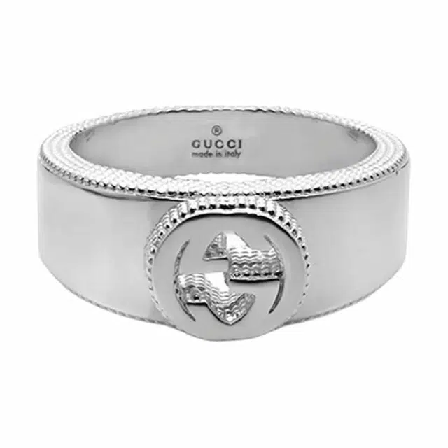 GUCCI Interlocking G Silver Ring