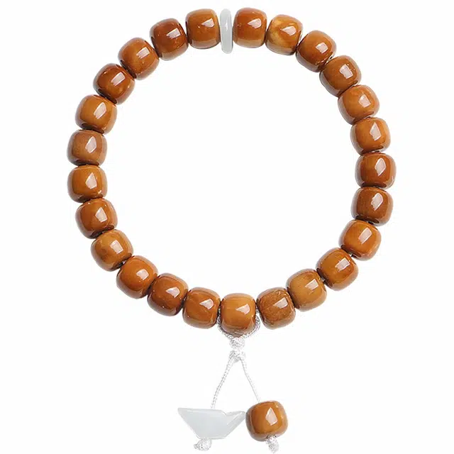 月印百川 复古简约古风设计文玩 高油高密转运念珠手把件 招财元宝设计 小众 手饰 库克 菩提类手串 男女同款情侣款 礼盒装