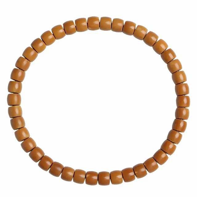 月印百川 新中式简约文玩佛珠手饰 精致直切桶型念珠素籽手把玩 橄榄核 手串 男女同款情侣款 礼盒装