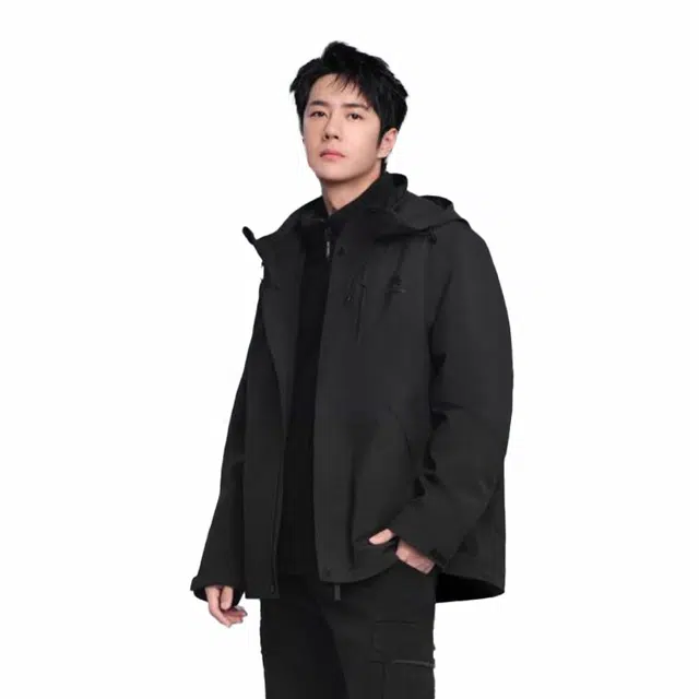 鸭鸭 三合一可拆卸山系户外休闲防风保暖羽绒服 男女同款