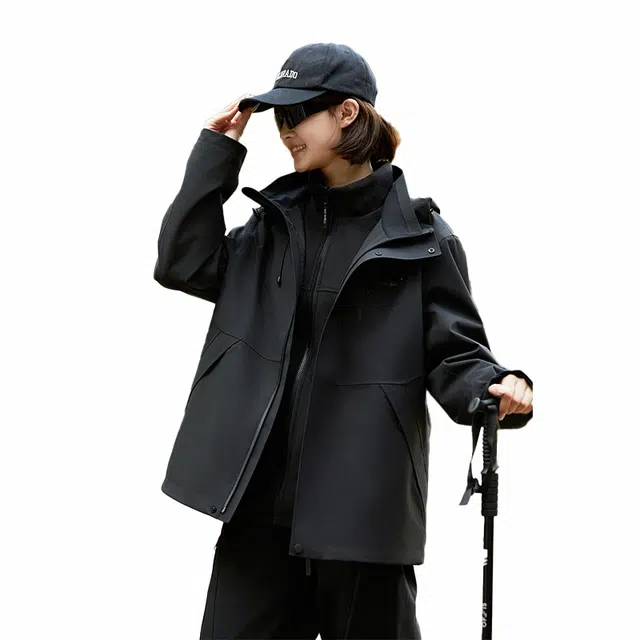 鸭鸭 三合一可拆卸山系户外休闲防风保暖羽绒服 男女同款