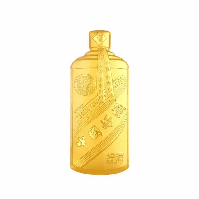 中国珠宝 中国好酒 收藏 奢华礼致 高端大气 品味高雅 细致柔和和色泽亮丽 足金 投资类 金片 男女同款情侣款