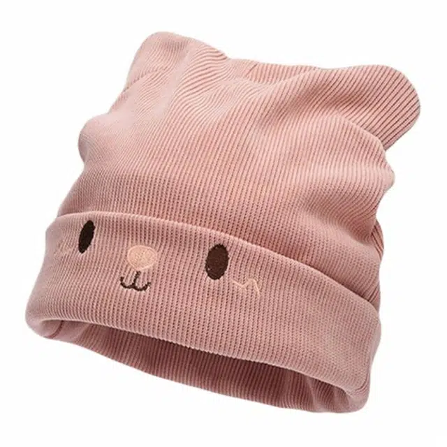 俞兆林 秋冬保暖韩版包头 涤纶 绒线帽 女款 粉色/米白色/黑色/卡其色