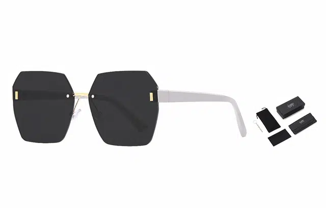 肯默 大框六边形太阳镜 防紫外线墨镜 无边框遮阳眼镜 男女通用 多色可选