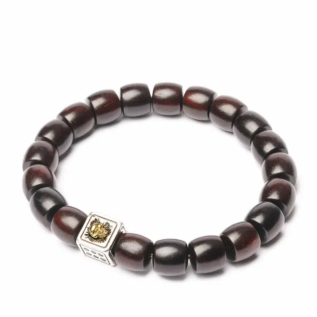 三檀小舍 骰子新中式国风佛珠新中式复古风 转运招财霸气#好运文玩盘玩 紫檀属 木作手串 男女同款情侣款