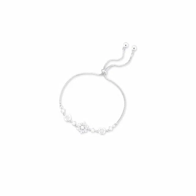 饰伴 雅韵碧波新中式国潮轻奢 设计简约 小众精致 花朵 甜美风 日常百搭 合金 手链 男女同款情侣款