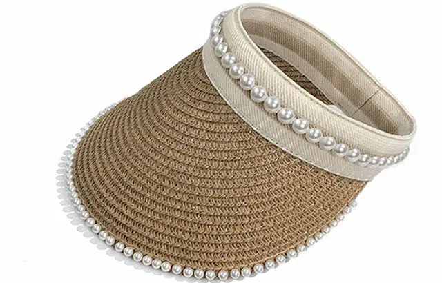 优幽兰 小众设计感休闲简约 户外旅行大帽檐显脸小法式浪漫 点缀气质淑 纤维素材料 防晒帽 女款