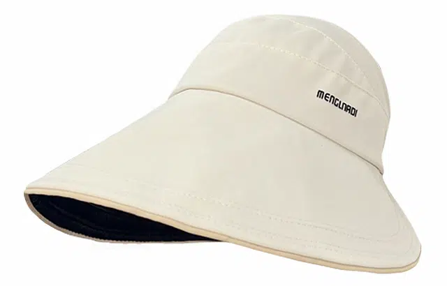 优幽兰 简约 夏季防紫外线遮阳帽大帽檐显脸小太阳帽潮流休闲可折叠渔夫帽舒适透气空顶帽户外出游推荐 聚酯纤维 防晒帽 女款