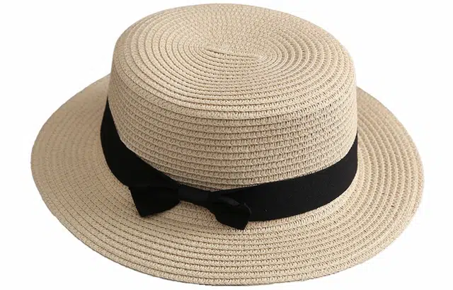 优幽兰 气质优雅时尚休闲百搭日系出游海边度假赫本风宽檐户外出行防紫外线 聚酯纤维和纤维素材料 礼帽 女款