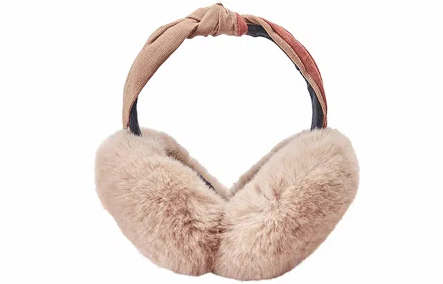 优幽兰 毛绒可爱保暖防风防寒可折叠耳捂户外骑行头戴式耳套睡觉隔音 耳罩 女款