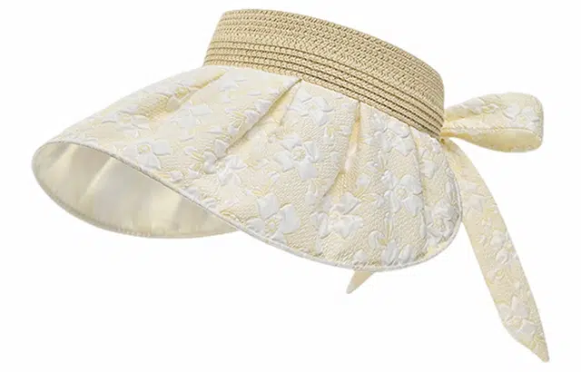 优幽兰 户外旅行大帽檐显脸小法式气质 聚酯纤维 防晒帽 女款