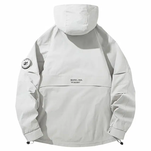 雅鹿  美式潮牌户外山系机能工装大口袋登山魔术贴三合一休闲百搭潮流  防水防风耐磨冲锋衣 男女同款 曜石黑