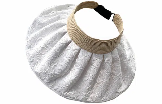 优幽兰 帽檐防紫外线法式慵懒风温柔甜美小清新户外双面可戴 聚酯纤维 防晒帽 女款