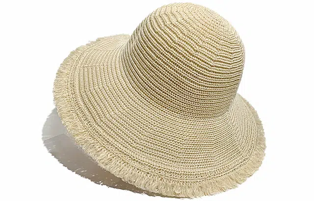 优幽兰 潮流草帽海边沙滩遮阳法式慵懒风防紫外线户外旅行推荐 聚酯纤维 防晒帽 女款