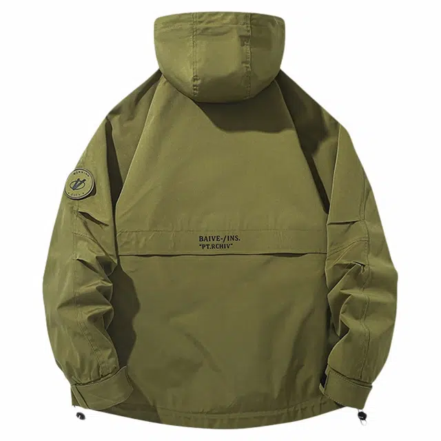 雅鹿  美式潮牌户外山系机能工装大口袋登山魔术贴三合一休闲百搭潮流  防水防风耐磨冲锋衣 男女同款 曜石黑