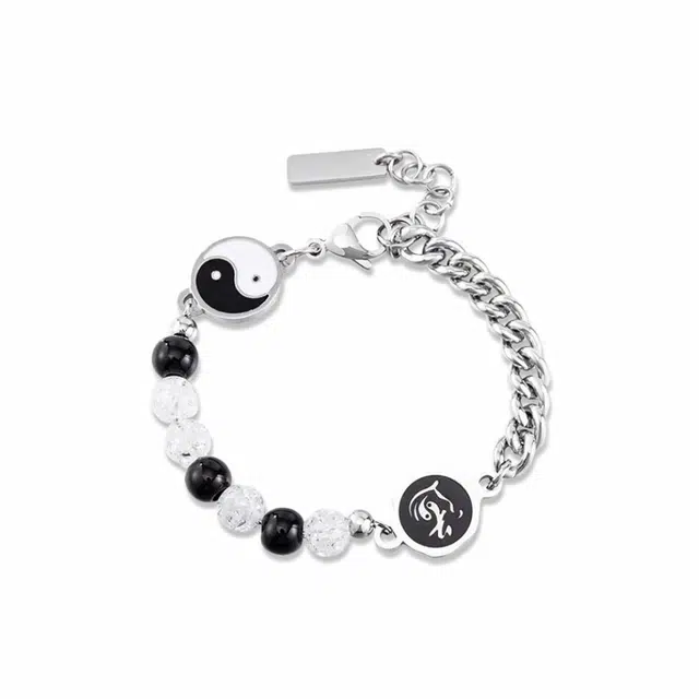 奥斯坦汀 太极古巴潮流可调节 钛钢 手链 男款