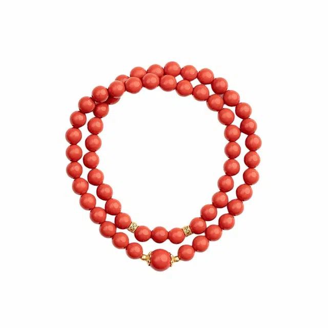 仙源 日进斗金 招财进宝新中式文玩念珠双圈 礼盒 再造辰砂朱砂 手串 男女同款情侣款