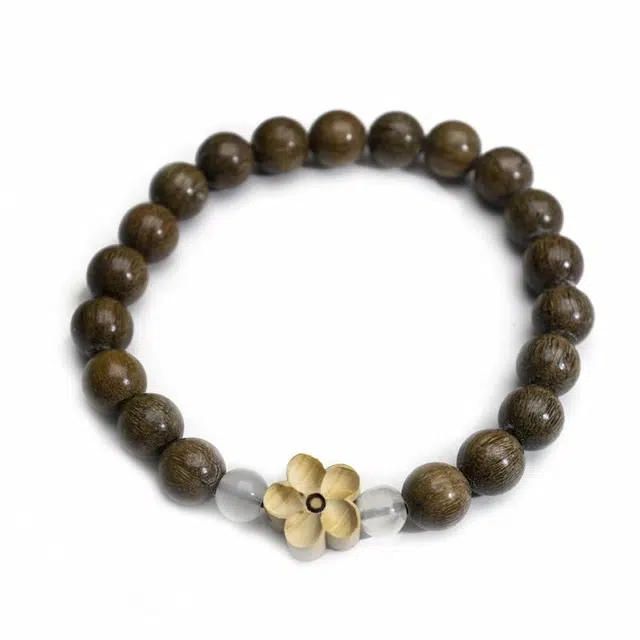 周帝王 桃花单圈 檀木 手串 男女同款情侣款