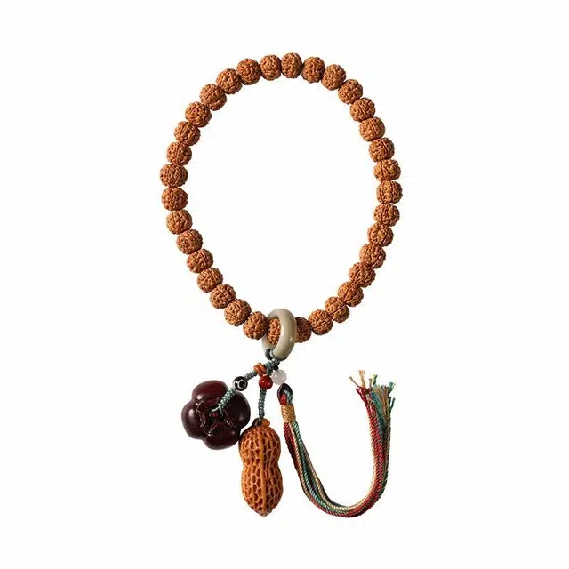 京华录 好柿花生中式简约创意文玩佛珠 古风招财纳福平安守护念珠 国潮禅意经典手持盘玩串珠#好运 金刚菩提 手串 男女同款情侣款