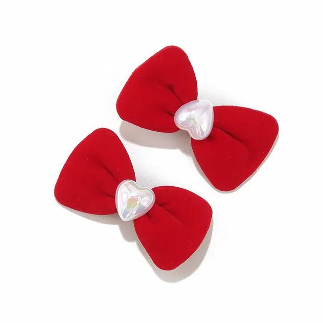 如花梦 蝴蝶结高级气质百搭 布艺 发夹 女款