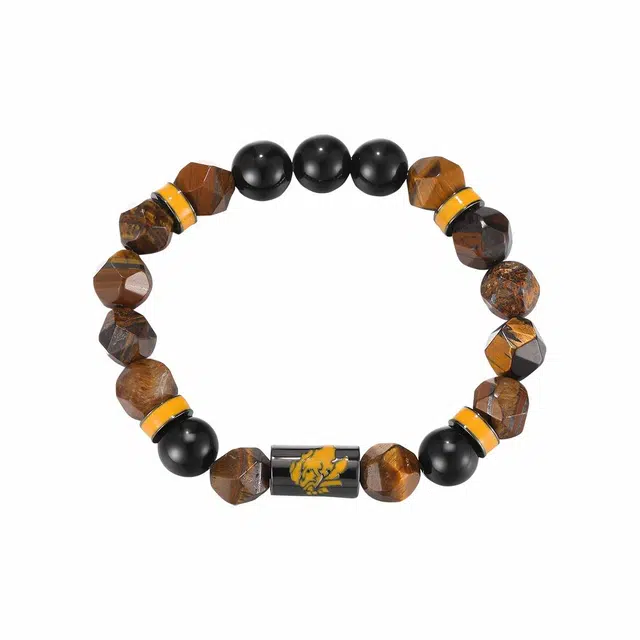 珂里 复古时尚光与夜手工串珠潮酷原创设计高级感百搭不撞款手饰 虎眼石 手串 男款