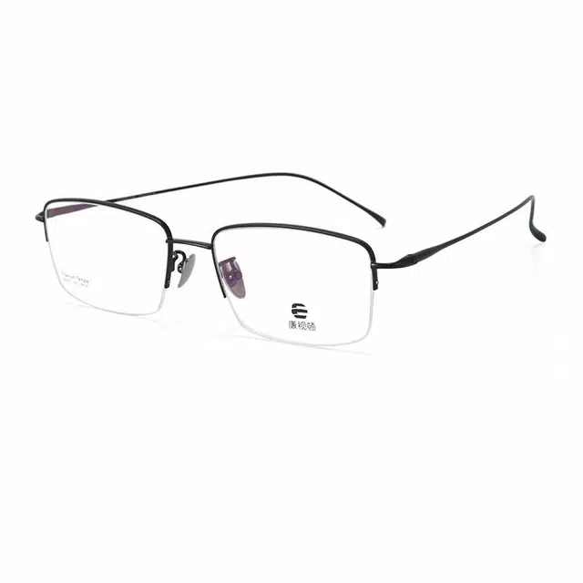 【联系客服可选配镜套餐】 康视顿 经典时尚半框钛架 光学镜架 男女同款情侣款