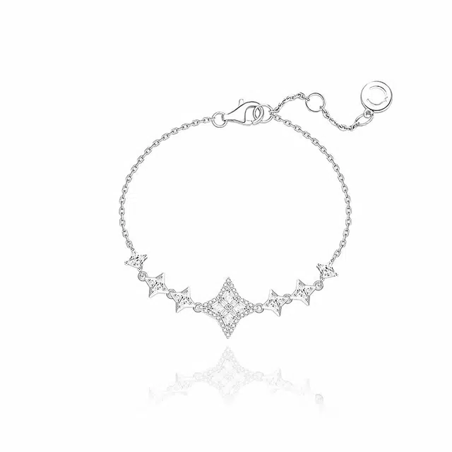 克兰茜 闪耀流星 冷淡风设计感在逃精致轻奢时尚潮流小众简约百搭 甜蜜饰爱礼盒  可调节 铜 锆石 手链 女款