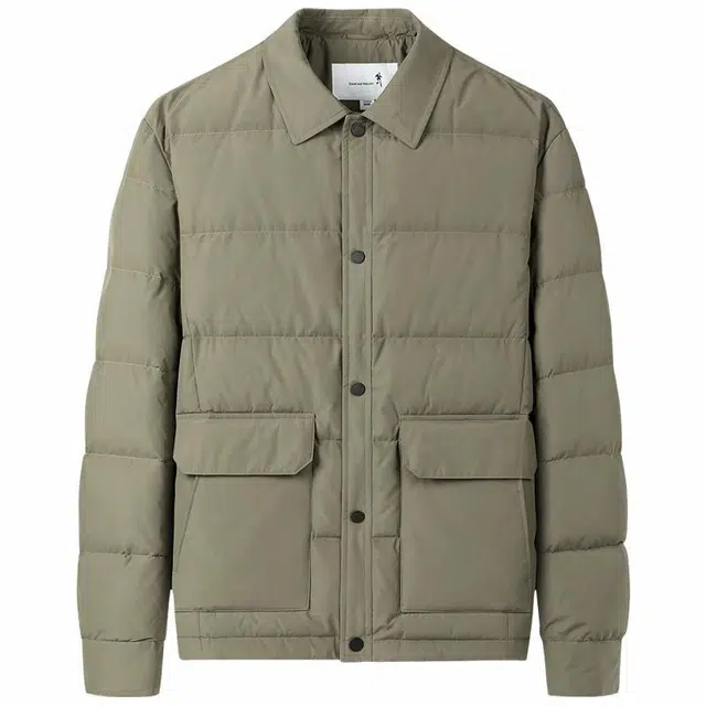 与狼共舞 科技保暖厚实商务休闲翻领羽绒服 男款 卡其