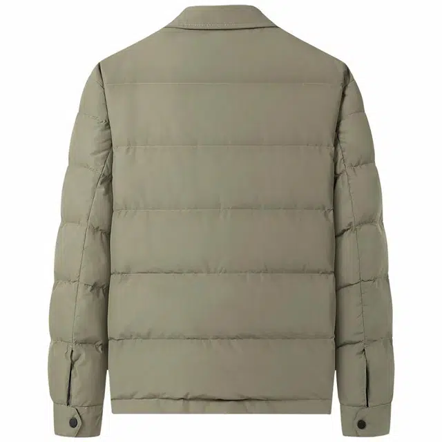 与狼共舞 科技保暖厚实商务休闲翻领羽绒服 男款 卡其