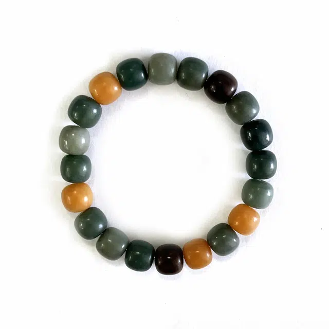 琉堇 中式血脉复苏休闲解压盘玩禅意佛珠 上班摸鱼文玩手饰 许我无忧平安喜乐#好运 菩提根 手串 男女同款情侣款