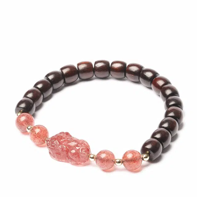 三檀小舍 招财貔貅诸事顺利国风国潮新中式 #好运小众高级直切精工文玩盘玩 紫檀属 手串 男女同款情侣款