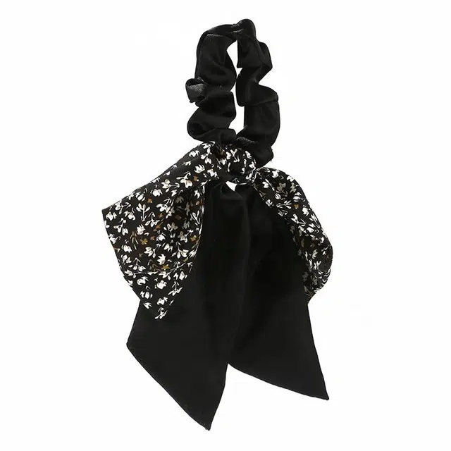 如花梦 蝴蝶结发饰简约高级感低马尾 布艺 头绳 女款