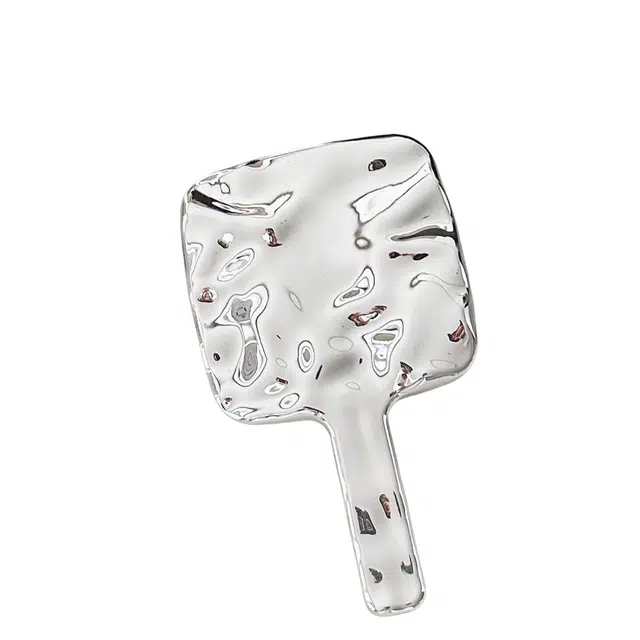 几多萌 创意电镀 高清便携方形手柄 化妆镜