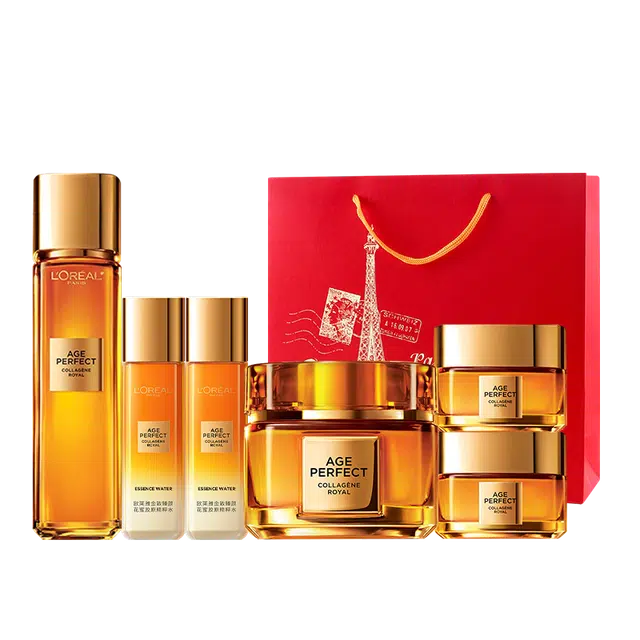 欧莱雅 小蜜罐花蜜水面霜护肤套装 紧致保湿 六件套