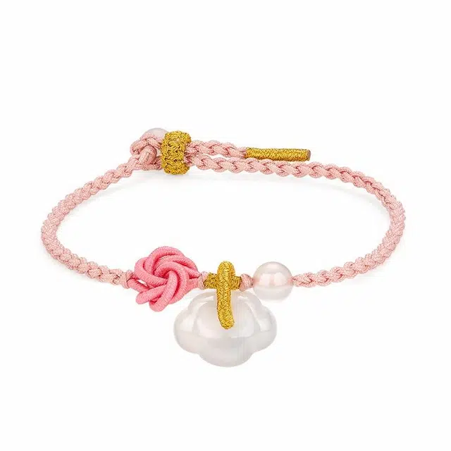 醉倾城 新中式祥云平安纳福编织手绳 小众国风甜美可爱精致气质高级感好运 玉髓 手链 女款