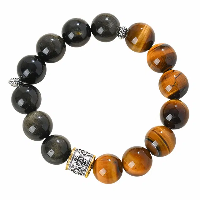 凯真 时来转运 招财进宝 国风国潮 六字真言生肖顺利 诸事顺利 小众百搭 礼盒#好运 黑曜石 手串 男女同款情侣款