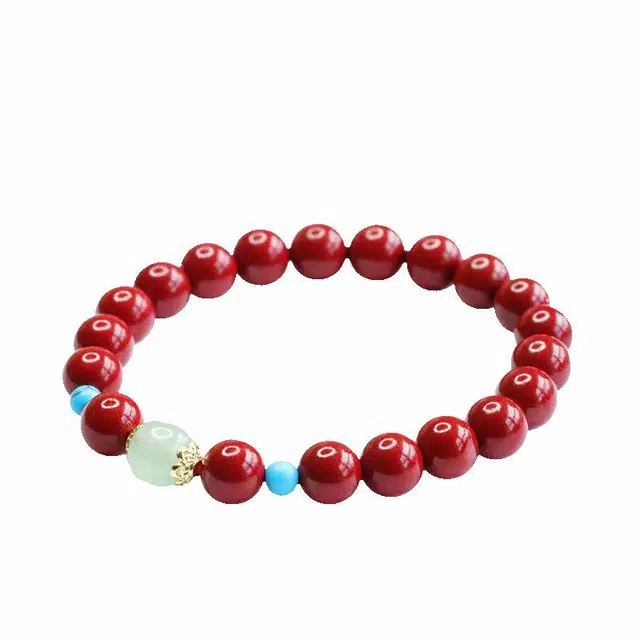 京华录 新中式路路通佛珠 国风招财纳福手持盘玩 朱事顺利 转运念珠#好运 朱砂 手串 男女同款情侣款