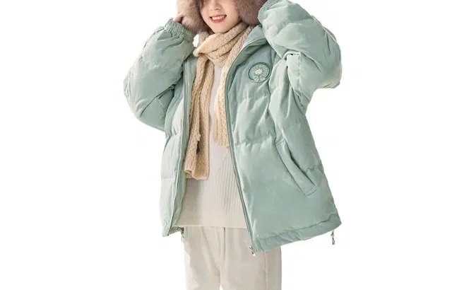 茵曼 纯色拉链立领休闲保暖羽绒服 女款