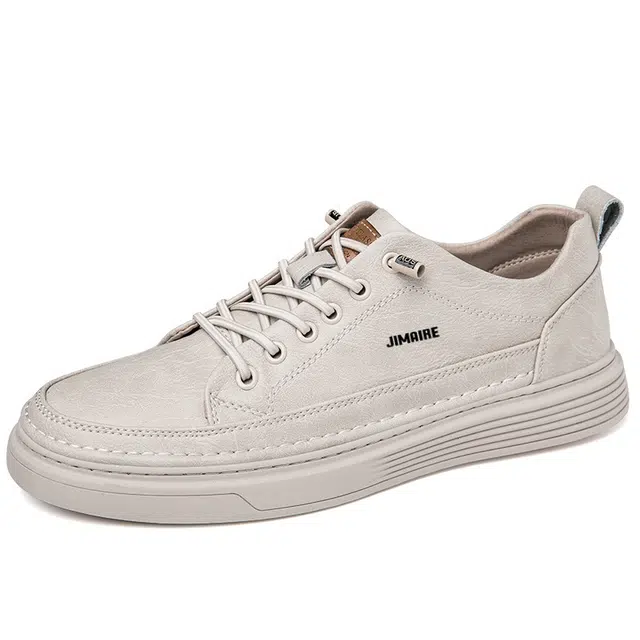 金迈王 二层牛皮牛皮革 个性时尚百搭潮流 防滑防水 低帮 板鞋 男款