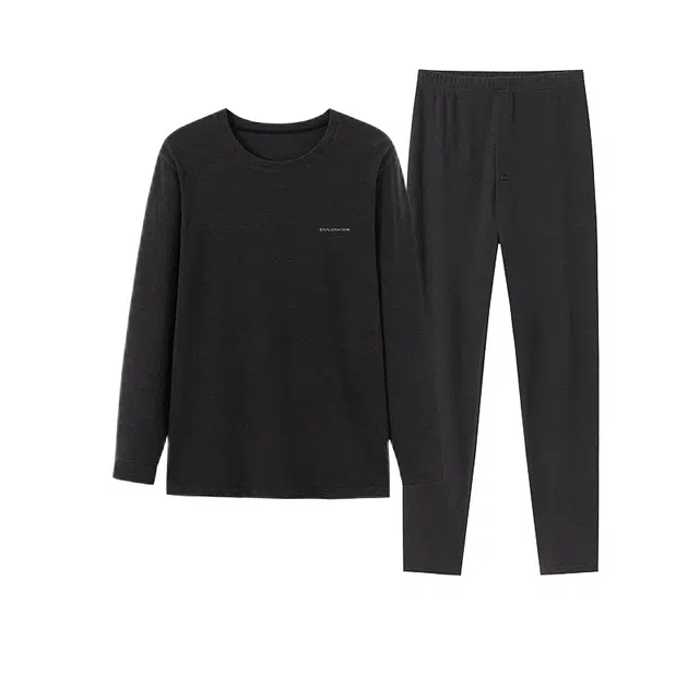 都市丽人 加绒加厚发热秋衣秋裤舒适亲肤保暖套装 男款