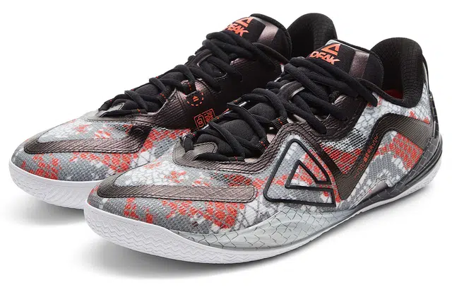 匹克 态极无双 国创系列 谜踪幻向配色 限量套装版 蛇年限定鞋  鞋脚一体 水平缓震 灵活贴地 减震防滑耐磨回弹 低帮 篮球鞋 男款 黑红