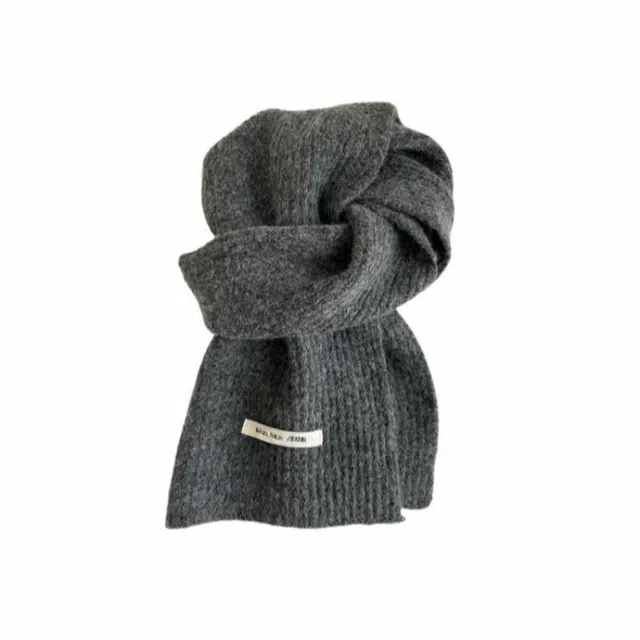 北极绒 韩系含羊毛秋冬季潮流软糯百搭氛围感保暖 绒线围巾 男女同款情侣款