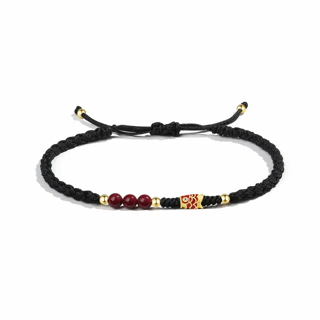 【普陀山官方已祝福】 普陀山文创 锦鲤本命年万物有鲤紫金砂手饰诸事顺利 生日纪念日礼盒 朱砂 手链 男女同款情侣款