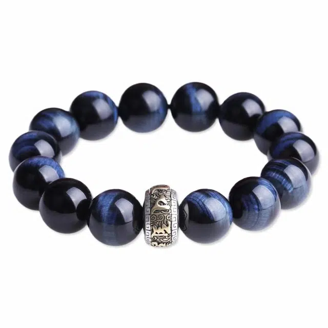 妍韵珠宝 轻奢小众高级感六字真言转运珠 虎眼石 手串 男女同款情侣款