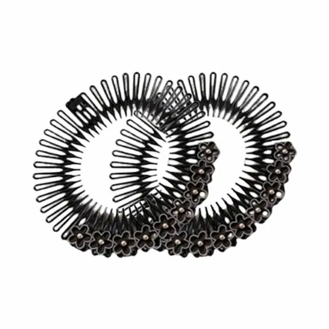 简应舒 圆盘碎发整理神器隐形头发固定盘发夹子 树脂 发箍 男女同款情侣款